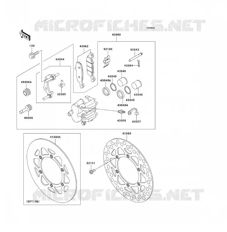 FREIN AVANT Kawasaki TOUT-TERRAIN 85 2004 KX85 - KX85 II  KX85-A4