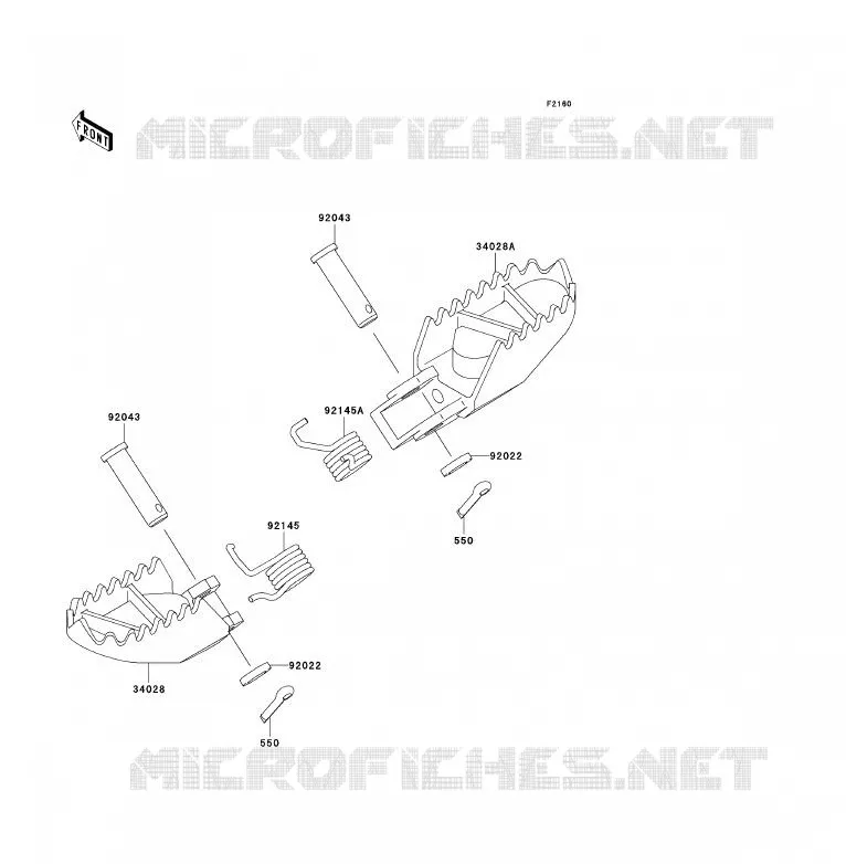 REPOSE PIED Kawasaki TOUT-TERRAIN 85 2004 KX85 - KX85 II  KX85-A4