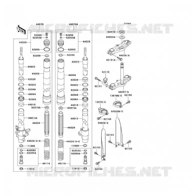 FOURCHE Kawasaki TOUT-TERRAIN 85 2006 KX85  KX85A6F