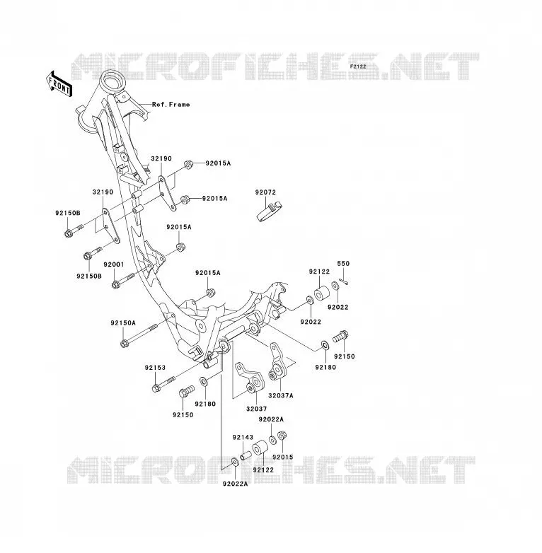 SUPPORT MOTEUR Kawasaki TOUT-TERRAIN 85 2007 KX85  KX85A7F