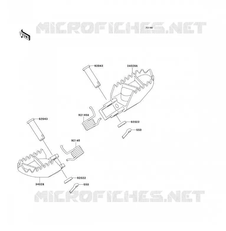 REPOSE PIED Kawasaki TOUT-TERRAIN 85 2008 KX85  KX85A8F
