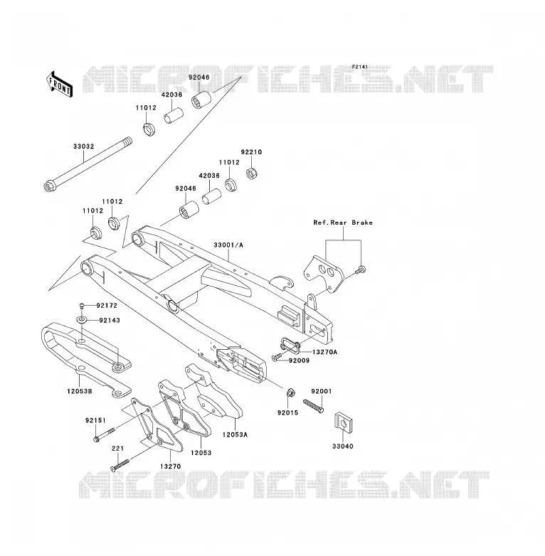 BRAS OSCILLANT Kawasaki TOUT-TERRAIN 85 2009 KX85 - KX85 II  KX85A9F