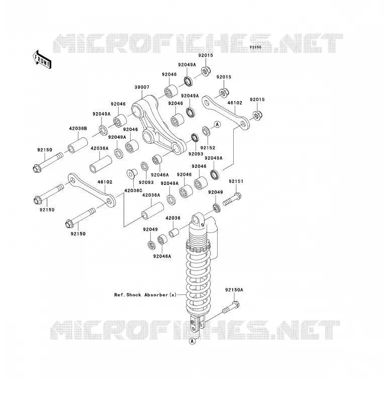 SUSPENSION ARRI&Egrave;RE Kawasaki TOUT-TERRAIN 85 2009 KX85  KX85A9F