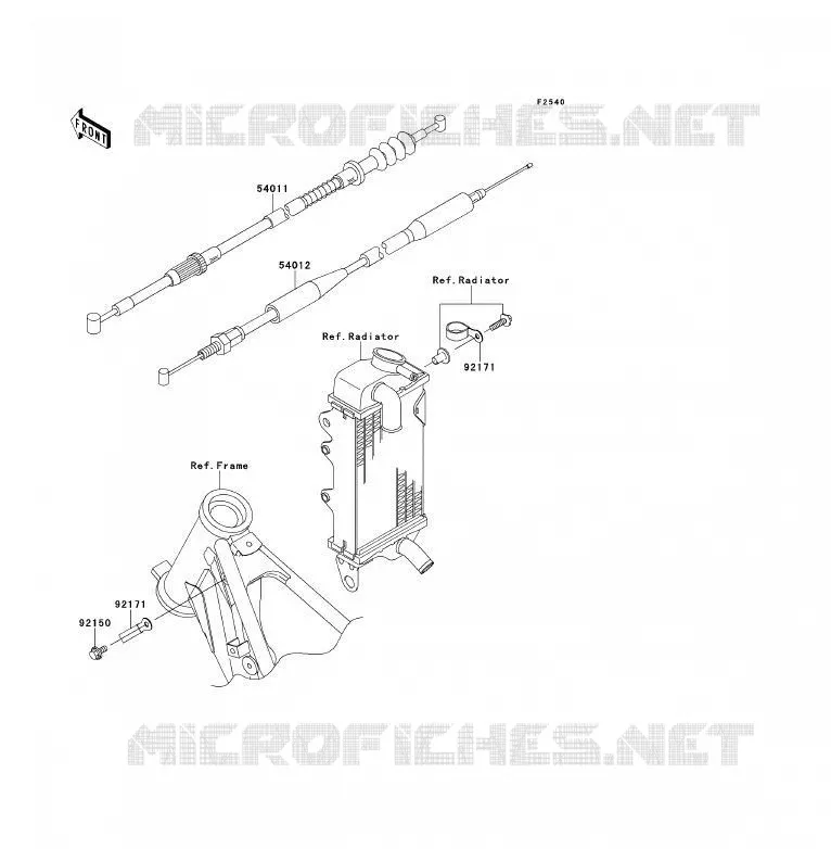 CABLES Kawasaki TOUT-TERRAIN 85 2011 KX85 - KX85 II  KX85ABF