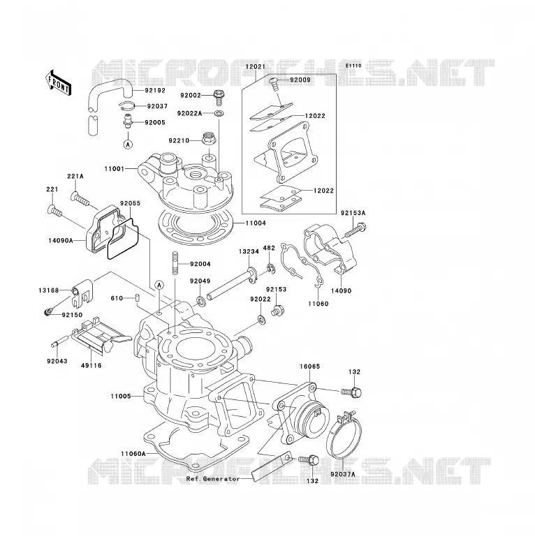 CULASSE/CYLINDRE Kawasaki TOUT-TERRAIN 85 2012 KX85 - KX85 II  KX85ACF