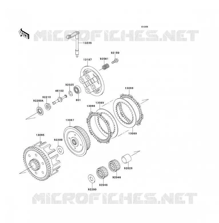 EMBRAYAGE Kawasaki TOUT-TERRAIN 85 2012 KX85 - KX85 II  KX85ACF