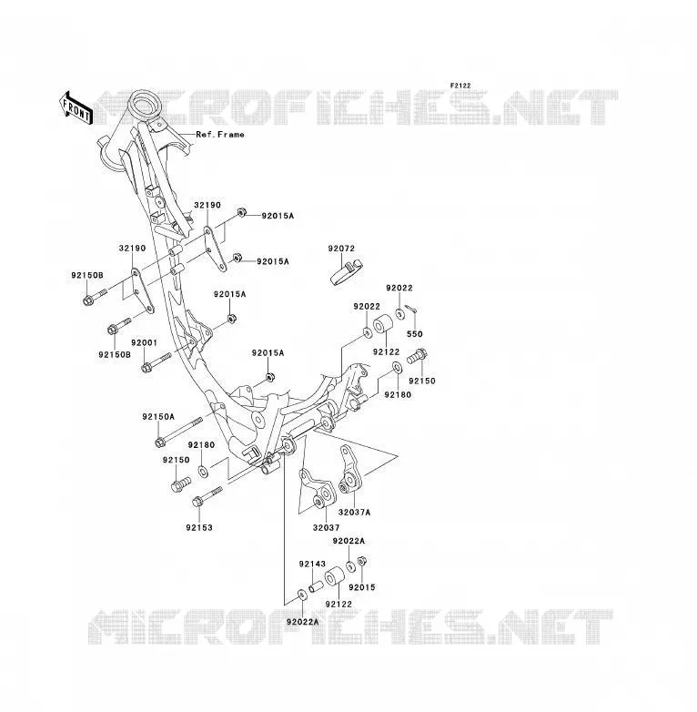 SUPPORT MOTEUR Kawasaki TOUT-TERRAIN 85 2012 KX85 - KX85 II  KX85ACF