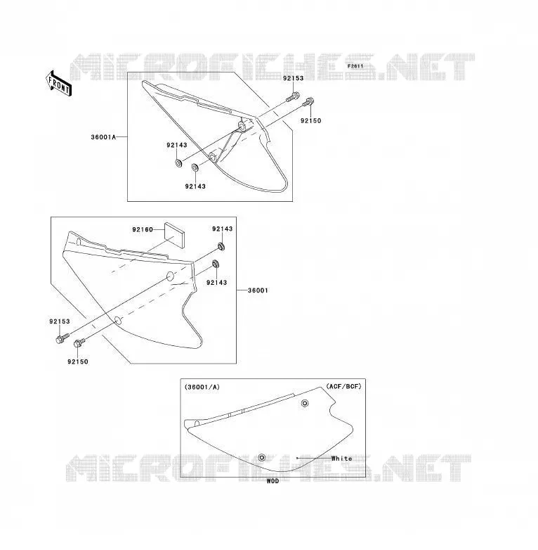 CACHE LAT&Eacute;RAL Kawasaki TOUT-TERRAIN 85 2013 KX85 - KX85 II  KX85ADF