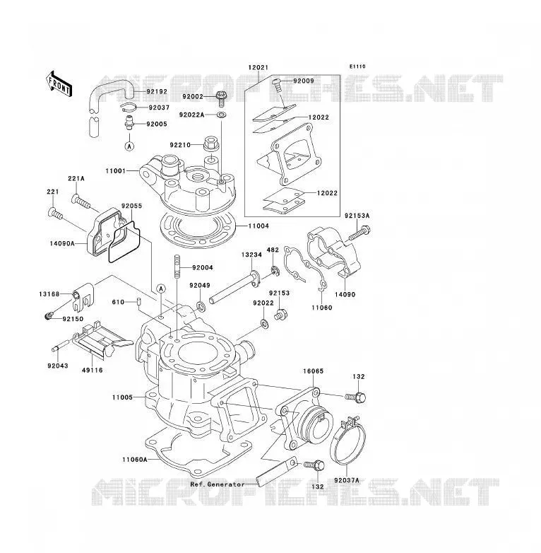 CULASSE/CYLINDRE Kawasaki TOUT-TERRAIN 85 2013 KX85 - KX85 II  KX85ADF