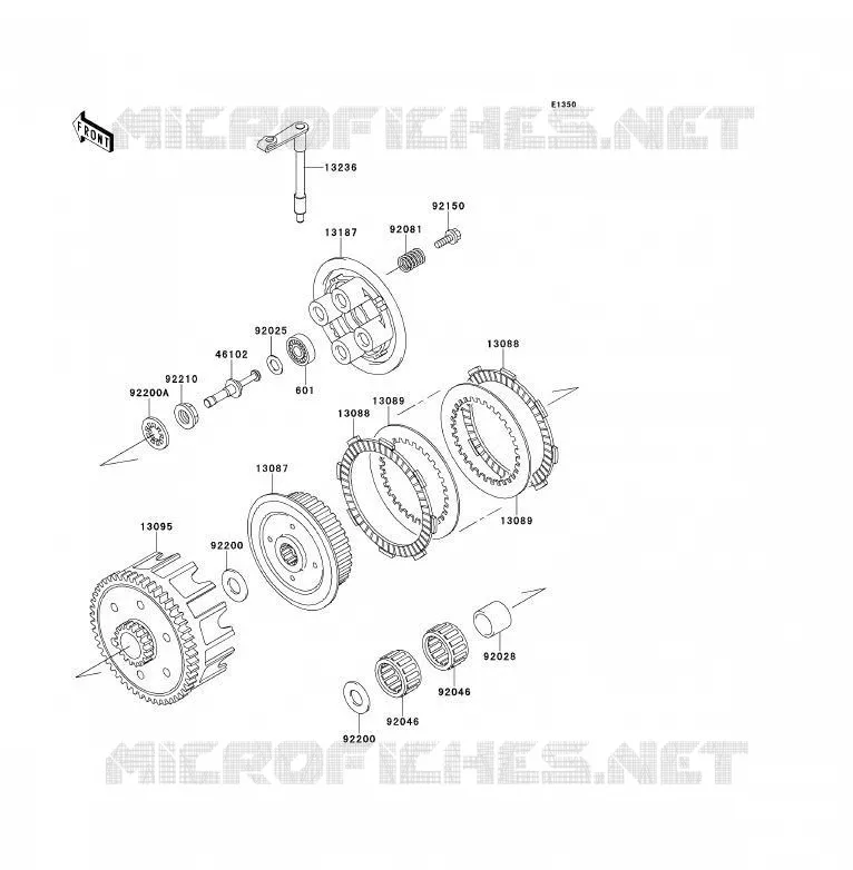EMBRAYAGE Kawasaki TOUT-TERRAIN 85 2013 KX85 - KX85 II  KX85ADF
