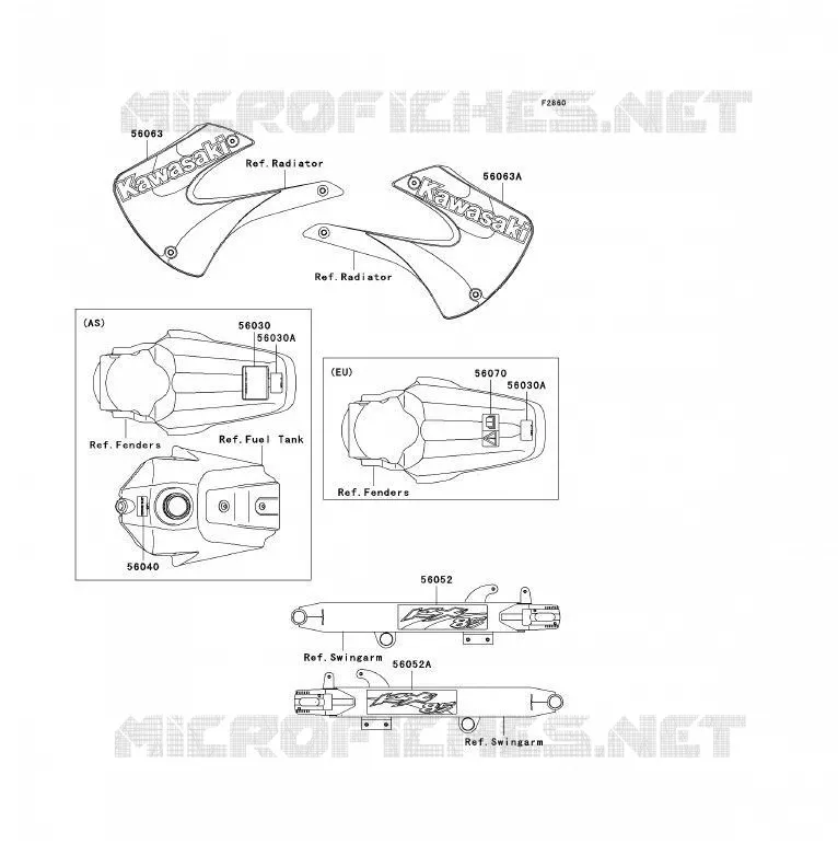 LABEL Kawasaki TOUT-TERRAIN 85 2001 KX85 - KX85 II  KX85-B1