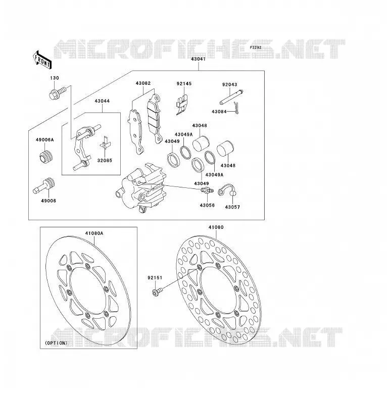 FREIN AVANT Kawasaki TOUT-TERRAIN 85 2002 KX85 - KX85 II  KX85-B2