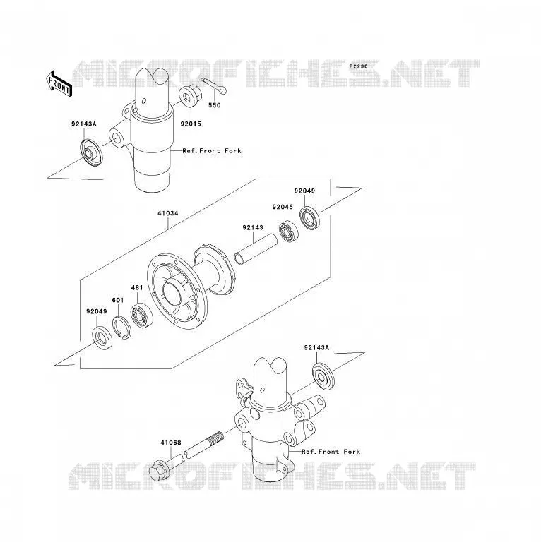 MOYEU AVANT Kawasaki TOUT-TERRAIN 85 2002 KX85 - KX85 II  KX85-B2