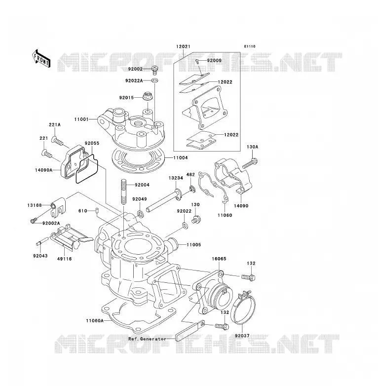 CULASSE/CYLINDRE Kawasaki TOUT-TERRAIN 85 2003 KX85 - KX85 II  KX85-B3
