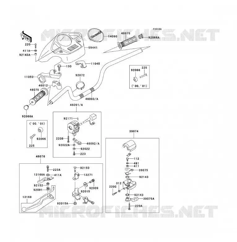 GUIDON Kawasaki QUAD 300 2000 KVF300  KVF300-B2