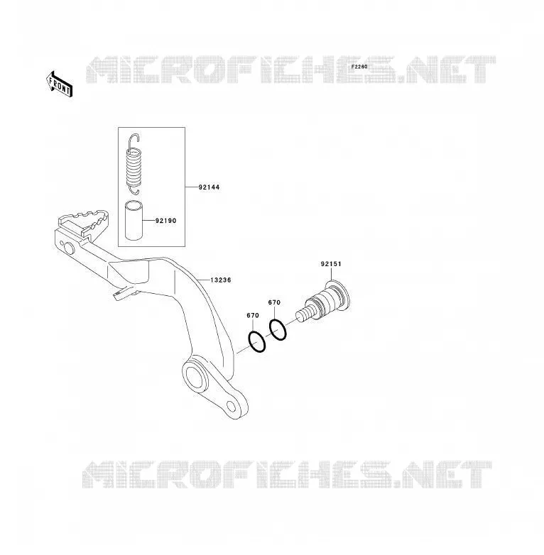 PEDALE DE FREIN Kawasaki TOUT-TERRAIN 85 2006 KX85 - KX85 II  KX85B6F