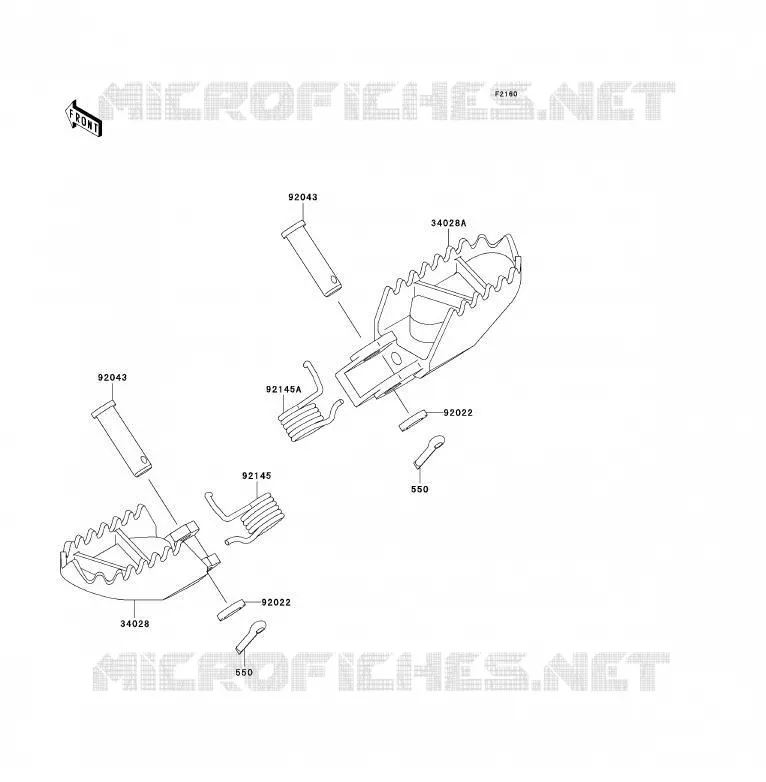 REPOSE PIED Kawasaki TOUT-TERRAIN 85 2006 KX85 - KX85 II  KX85B6F