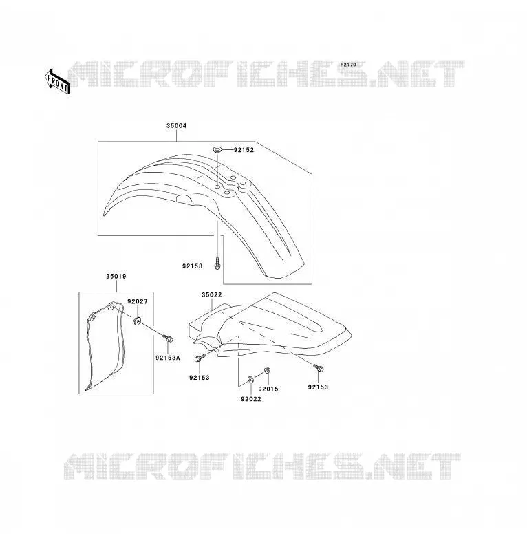 GARDE BOUE Kawasaki TOUT-TERRAIN 85 2007 KX85 - KX85 II  KX85B7F