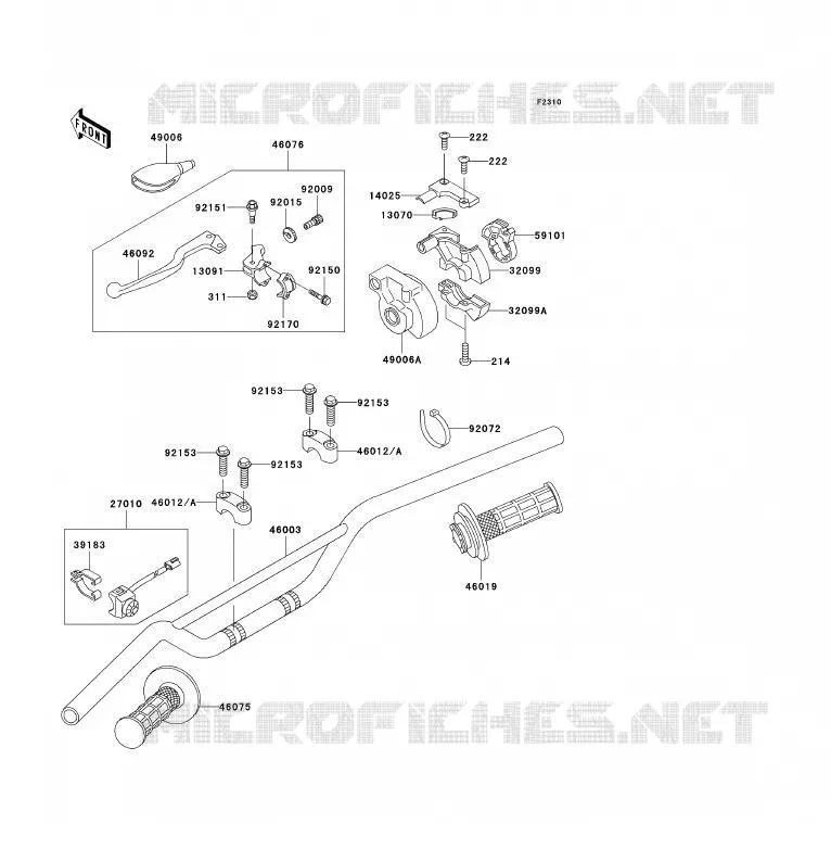 GUIDON Kawasaki TOUT-TERRAIN 85 2007 KX85 - KX85 II  KX85B7F