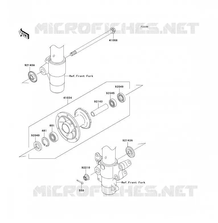 MOYEU AVANT Kawasaki TOUT-TERRAIN 85 2007 KX85 - KX85 II  KX85B7F
