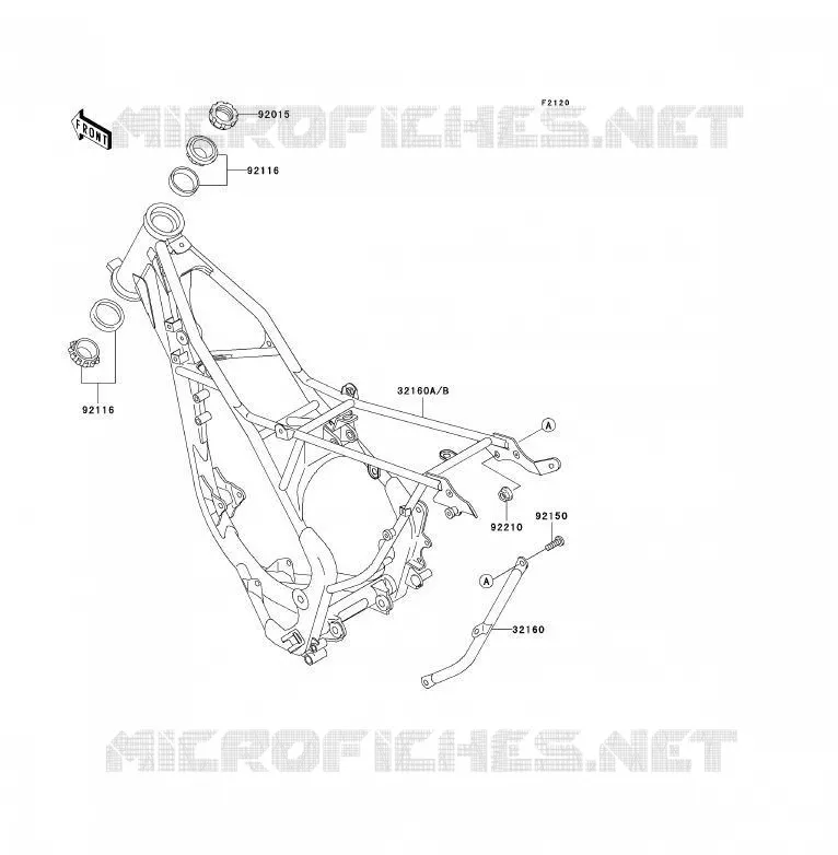 CH&Acirc;SSIS Kawasaki TOUT-TERRAIN 85 2007 KX85 - KX85 II  KX85B7F