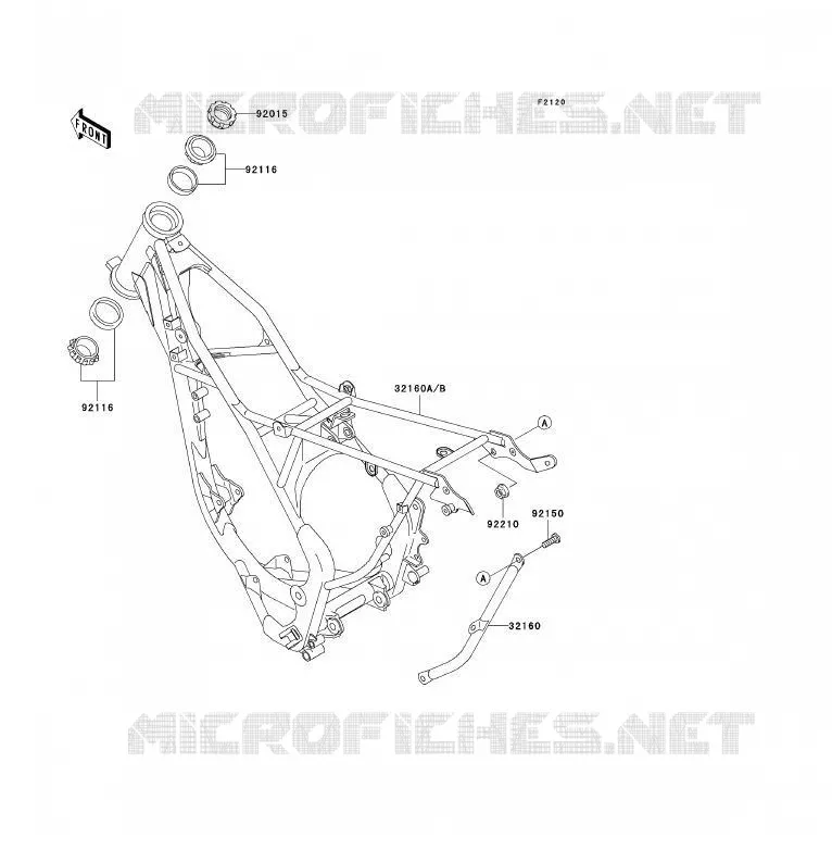 CH&Acirc;SSIS Kawasaki TOUT-TERRAIN 85 2009 KX85 - KX85 II  KX85B9F