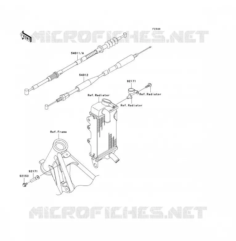 CABLES Kawasaki TOUT-TERRAIN 85 2009 KX85 - KX85 II  KX85B9F