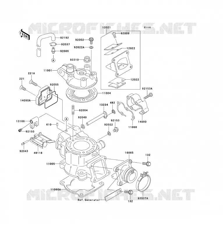 CULASSE/CYLINDRE Kawasaki TOUT-TERRAIN 85 2009 KX85 - KX85 II  KX85B9F
