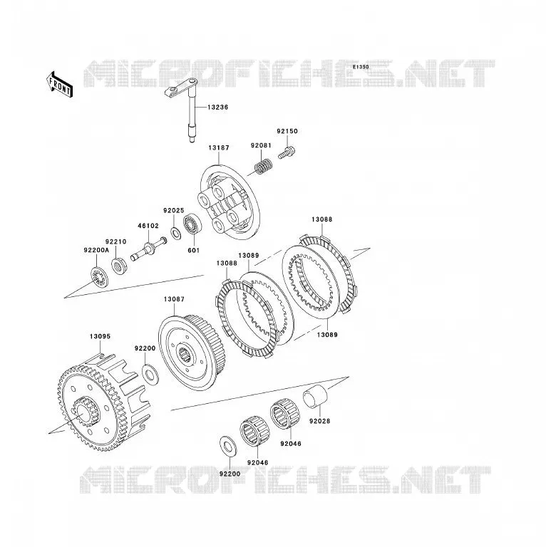 EMBRAYAGE Kawasaki TOUT-TERRAIN 85 2009 KX85 - KX85 II  KX85B9F
