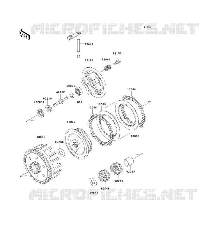 EMBRAYAGE Kawasaki TOUT-TERRAIN 85 2011 KX85 - KX85 II  KX85BBF
