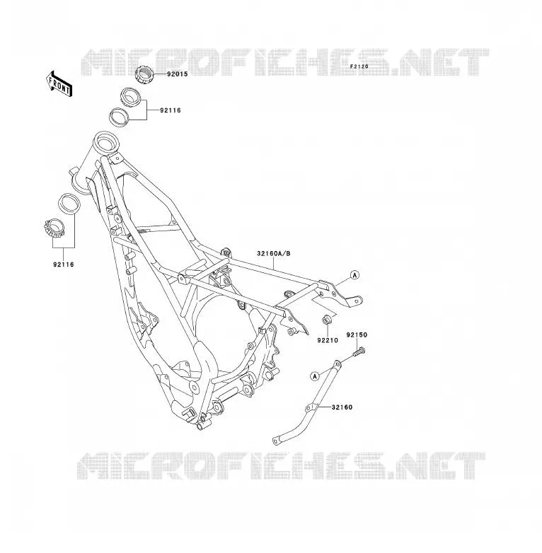 CH&Acirc;SSIS Kawasaki TOUT-TERRAIN 85 2012 KX85 - KX85 II  KX85BCF