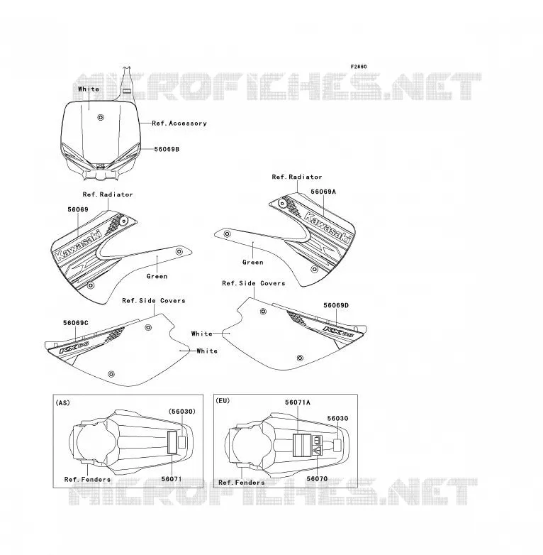 LABEL Kawasaki TOUT-TERRAIN 85 2012 KX85 - KX85 II  KX85BCF
