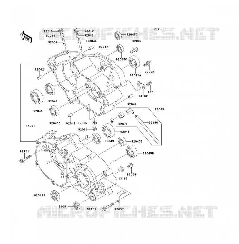 CARTER MOTEUR(S) Kawasaki TOUT-TERRAIN 85 2013 KX85 - KX85 II  KX85BDF