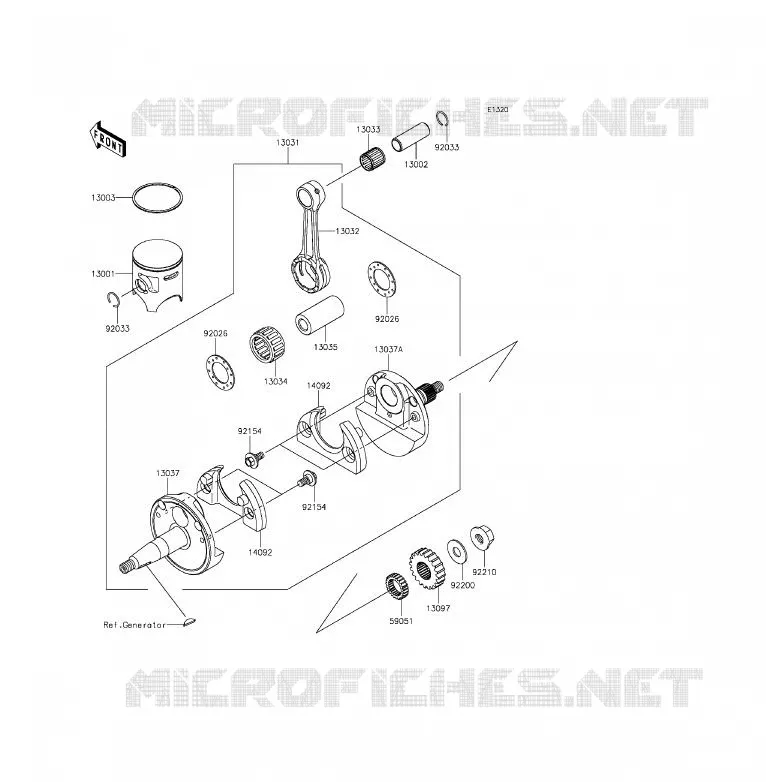 VILEBREQUIN/PISTON Kawasaki TOUT-TERRAIN 85 2014 KX85  KX85CEF
