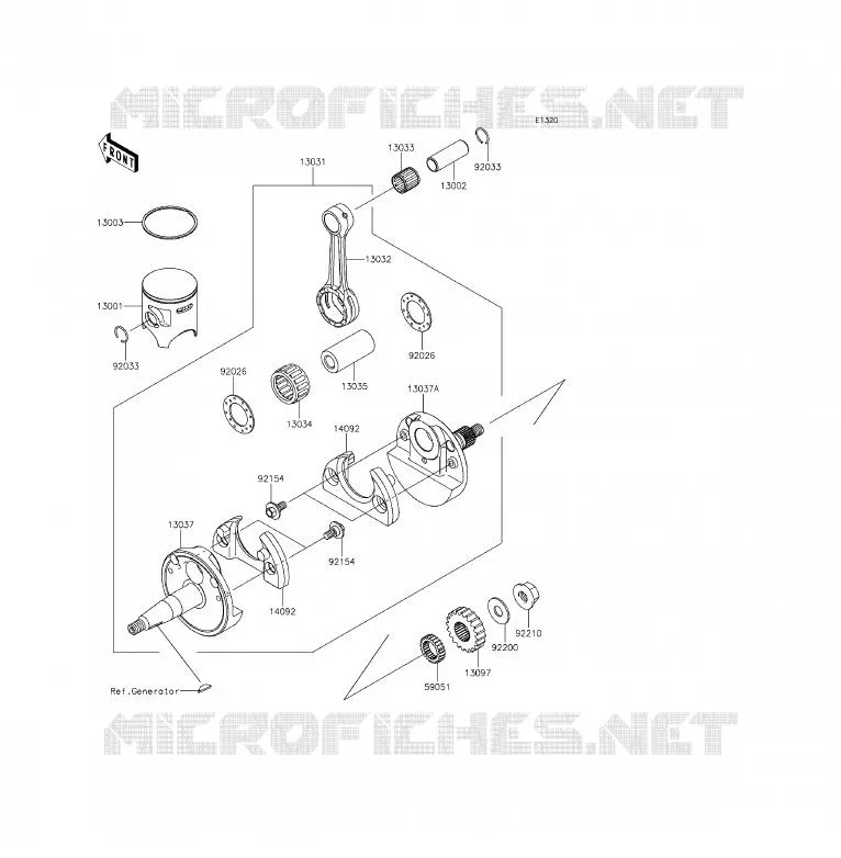 VILEBREQUIN/PISTON Kawasaki TOUT-TERRAIN 85 2014 KX85  KX85CEF