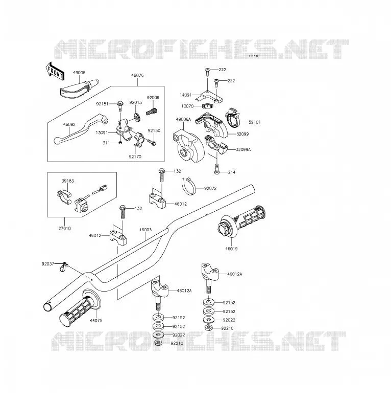 GUIDON Kawasaki TOUT-TERRAIN 85 2016 KX85  KX85CGF