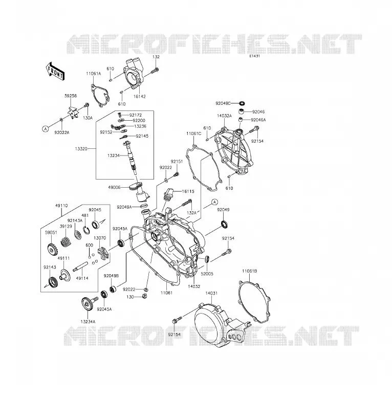 COUVERCLES MOTEUR Kawasaki TOUT-TERRAIN 85 2014 KX85 - KX85 II  KX85DEF