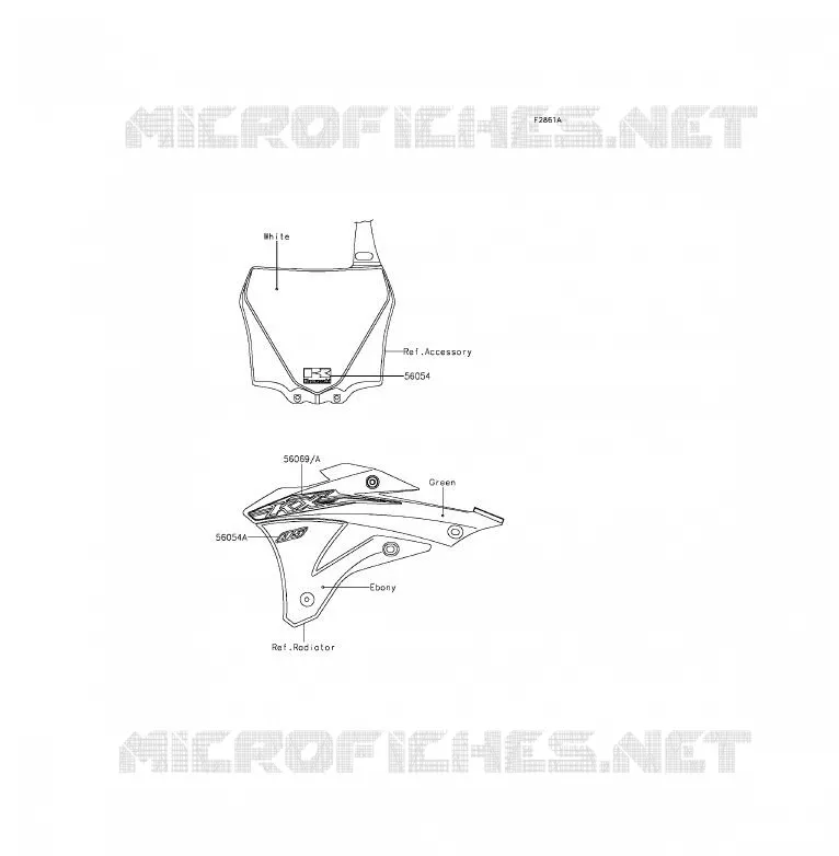 STICKER Kawasaki TOUT-TERRAIN 85 2015 KX85 - KX85 II  KX85DFF