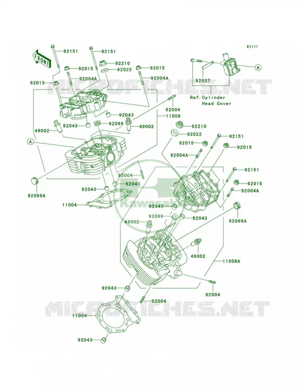 Cylinder Head Kawasaki MOTOS 1500 2007 Vulcan 1500 Classic  VN1500N7F