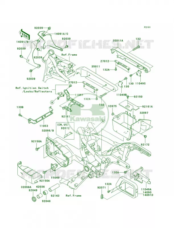 Frame Fittings Kawasaki MOTOS 1500 2007 Vulcan 1500 Classic  VN1500N7F