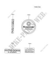 LABEL pour Kawasaki TD MOTORS TD033H