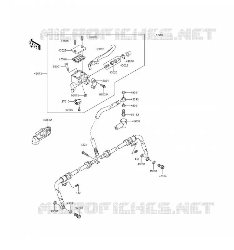 MAITRE CYLINDRE AV Kawasaki QUAD 750 2017 BRUTE FORCE 750 4X4I EPS  KVF750GHF