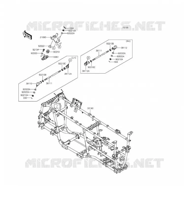 CH&Acirc;SSIS Kawasaki QUAD 750 2017 BRUTE FORCE 750 4X4I EPS  KVF750HHF