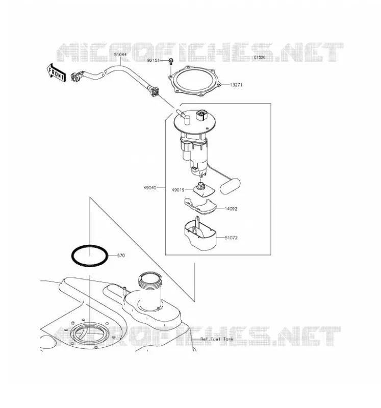 POMPE A ESSENCE Kawasaki QUAD 750 2017 BRUTE FORCE 750 4X4I EPS  KVF750HHF