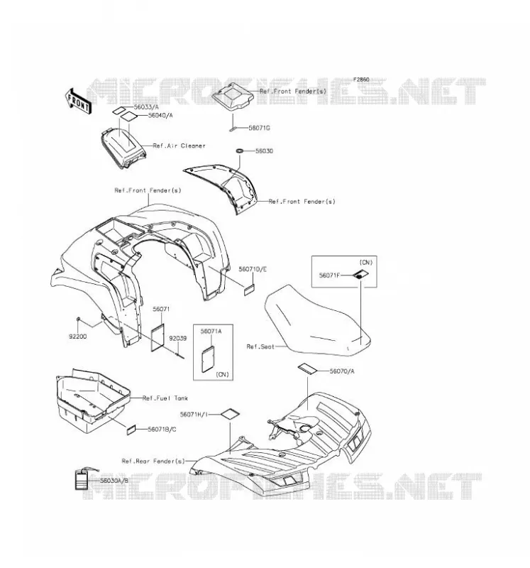 LABEL Kawasaki QUAD 750 2016 BRUTE FORCE 750 4X4I EPS  KVF750JGF