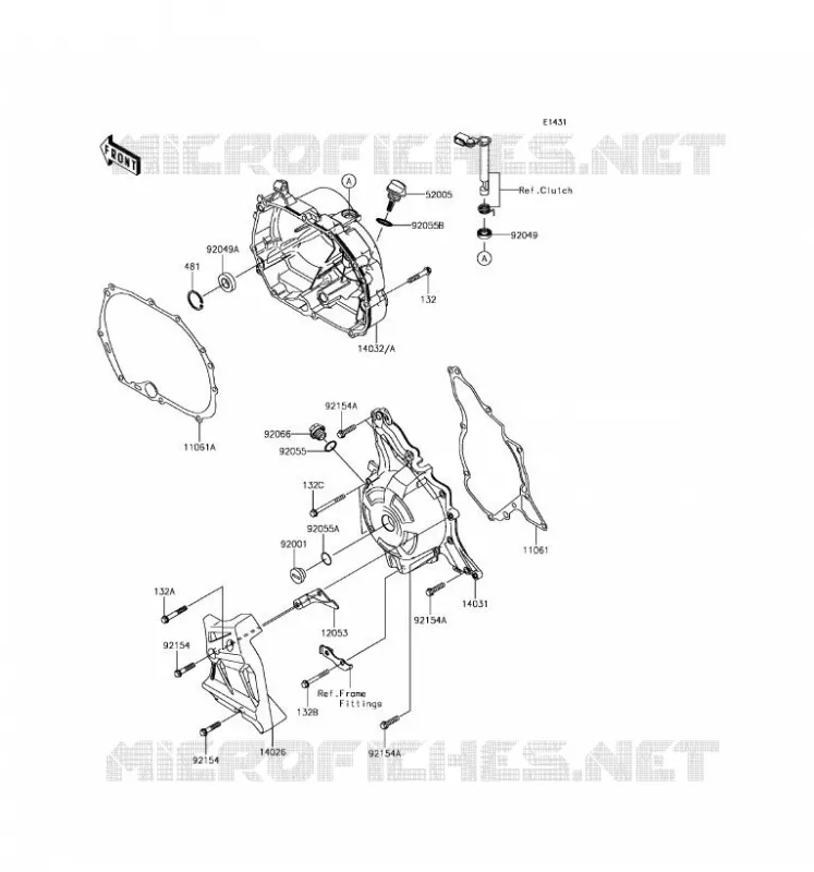 COUVERCLES MOTEUR Kawasaki MOTOS 125 2017 Z125 PRO  BR125JHF