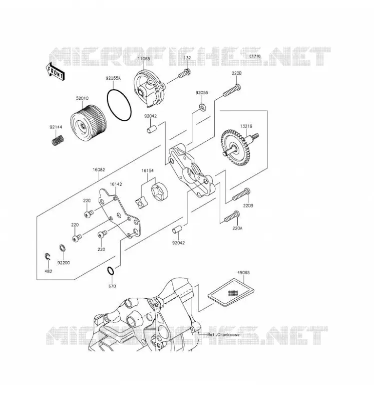 POMPE A HUILE Kawasaki MOTOS 250 2016 NINJA 250SL ABS  BX250BGF