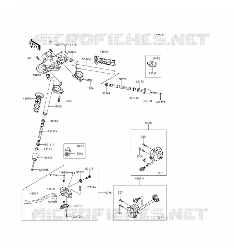GUIDON Kawasaki MOTOS 250 2016 NINJA 250SL ABS  BX250BGFA