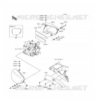 CACHE LAT&Eacute;RAL/GARDE CHAINE pour Kawasaki W800 2016