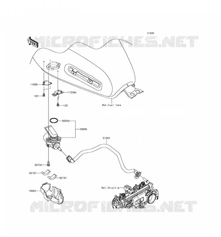POMPE A ESSENCE Kawasaki MOTOS 800 2016 W800  EJ800AGFA